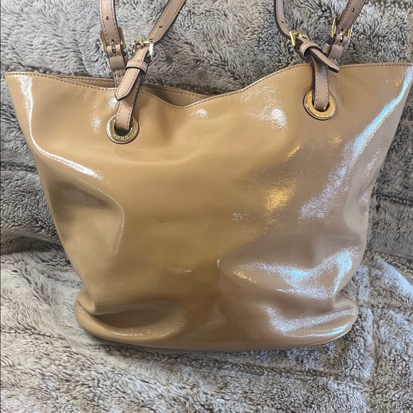 Michael Kors Tan Patent Leather Tote